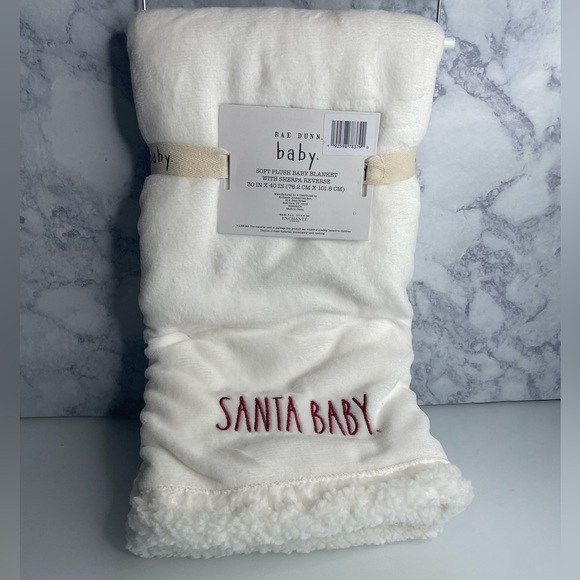 Rae Dunn Other Rae Dunn Santa Baby Sherpa Baby Blanket Poshmark